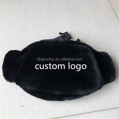 China 2018 Comfy Real Rex Rabbit Fur Waist Bag Comfortable Fanny Packs Custom Made Hot Sale for sale