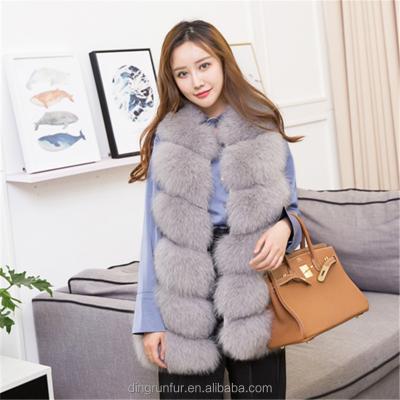 China Wholesale Custom Made Real Women's Fox Fur Vest Natural Fur Vest Viable for sale