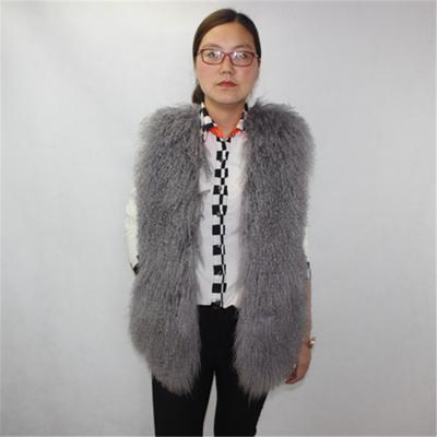 China 2018 Viable Hot Selling Tibetan Mongolian Lamb Fur Vest Real Sheep Genuine Fur Vest for sale