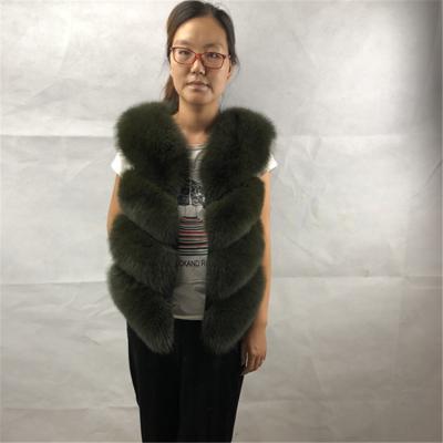 China Sustainable High Quality Sustainable Lady Winter Real Fox Fur Vest for sale