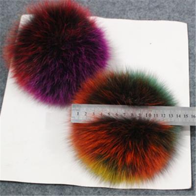 China Real Fox Ball Natural Fur Ball Key Chain Fur Pom Poms for sale