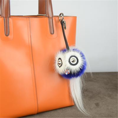 China Owl Shape China Charms Owl Shape Fur Charm Bag Real Fur Key Chain for sale