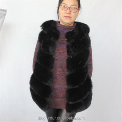 China High Grade Sustainable Faux Fox Fur Vest Women Faux Fur Vest Wholesale for sale