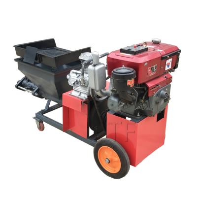 China Mortar Spraying Pumping And Spraying Machine Diesel Engine Plastering Machine for sale