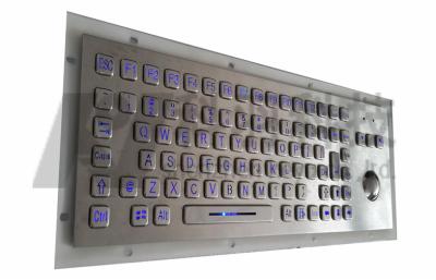 China Teclado industrial iluminado del acero inoxidable con el Trackball, vándalo resistente en venta