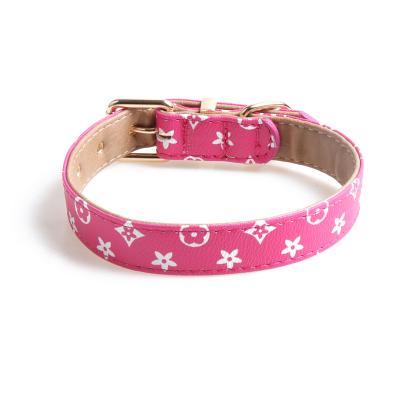 China Lights Genuine Leather Soft Waterproof Fabric Padded Dog Collars, Durable Adjustable Leather Pet Collars for Small Medium Large Dogs for sale