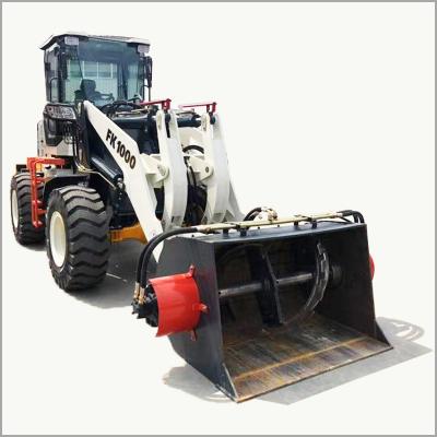 China Best Hotels Price FUKAI Front End Wheel Loader FK-1000 with Automatic Concrete Mixing Bucket for sale