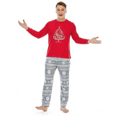 China Christmas Soft Pajamas Set Cotton Mens Pajamas Blend Size Fashionable Party Wear Home Wear for sale