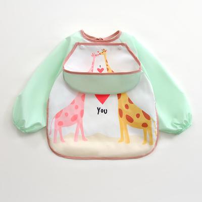 China EVA kaiguang children waterproof clothing to turn over food back kindergarten toddlers pocket dressing apron manufacturers wholesale for sale