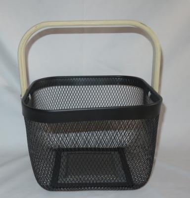 China Storage Metal Mesh Basket Black for Home Decor for sale