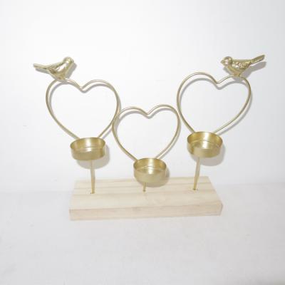 China HOLIDAY Hot Selling Eager Bird Metal Three Candle Holder for sale