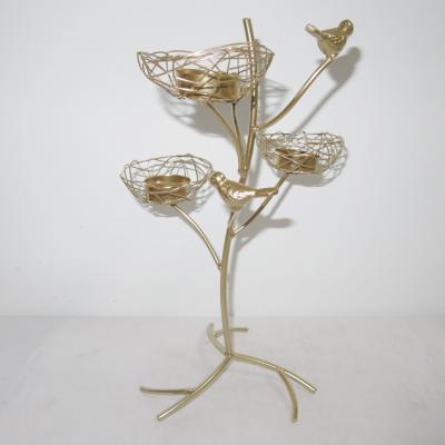 China HOLIDAY new European candlestick, sapling bird's nest candlestick for sale