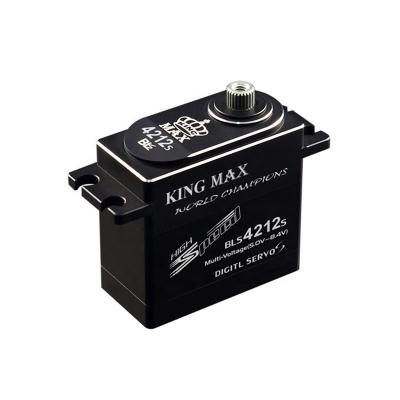 China RC Hobby KINGMAX BLS4212S 78g 42kg.cm Digital Steel Servo Waterproof IPX8 Brushless Motor CNC Full Case For RC Cars Boats for sale