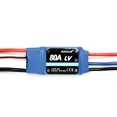 China RC Hobby RC fly-80A ESC 2-6s BEC brushless electronic speed controller for radio control hobby airplane model for sale