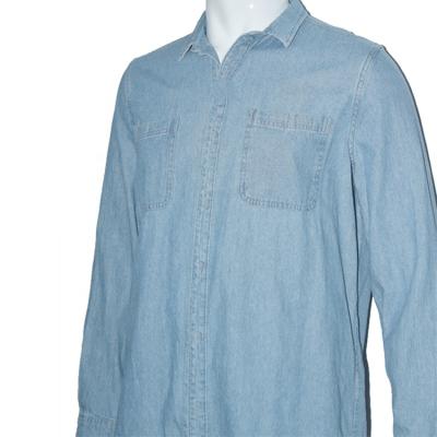 China High Quality Cotton Men's Anti-Pilling Denim Shirt Long Sleeve 100% Blue Loungewear for sale