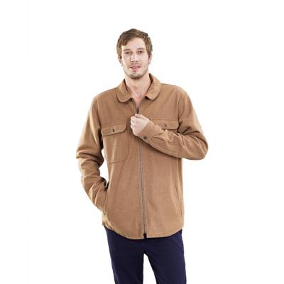 China Reversible High Quality Plus Size Long Sleeve Winter Micro Fleece Mens Cardigan Jacket for sale