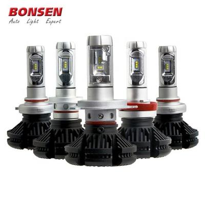 China factory wholesale price high lumen X3 three color led headlight lighting H1 H4 three color led headlight bulbs universal for sale