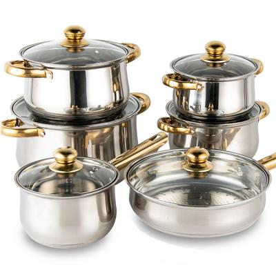 China Sustainable Wholesale Luxury Kitchen Induction Base Heavy Duty Stainless Steel Stick Non Cooking Ware Pot and Pans Cookware Set for sale