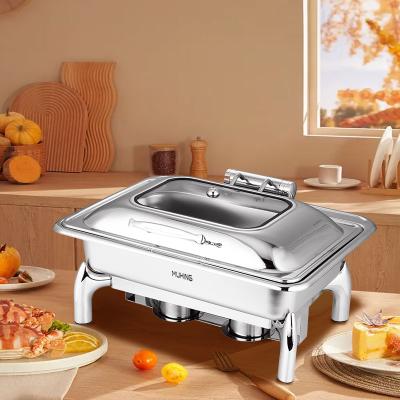 China 2021 Star new design hotel/restaurant/party chaffer buffet set stainless steel chaffers chaffer dish for sale