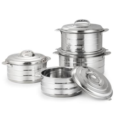 China Stocked Keep Warm Casserole Food Warmers 4 Pcs Set Stainless Steel Thermal Storage Insulated Soup Casserole Set 1l/2l/3l/4l/6l for sale