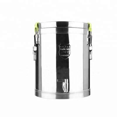 China Sustainable Commercial 40L / 50L Stainless Steel Thermos Bucket / Barrel With Faucet for sale