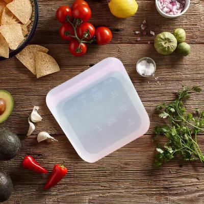 China Comida no tóxica Bolsa de silicona para alimentos Microondas 500 ml estilo B Multicolor en venta