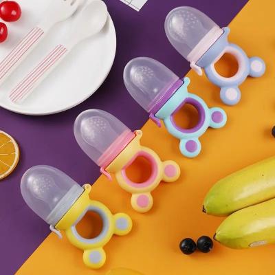 China Draagbare Silikon Fruit Teether, smaakloos, Multiscene Nieuwgeboren Silikon fopspeen Te koop