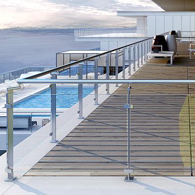 China Modern Stainless Steel Balustrade Railing System Stairs Railings Stainless Steel Glass Railing Frameless Glass Balustrade for sale