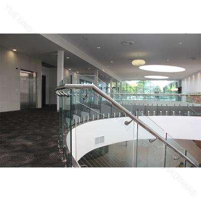 China Modern Balcony Railing Designs YUEXING Frameless Glass-Glass Spit 304 or 316 Stainless Steel Modern Flooring Stainless Steel Material for sale