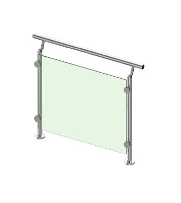 China modern tempered glass stainless steel glass fence designs for balcony for sale