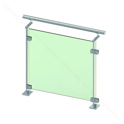 China Modern Balcony Deck Stainless Steel Glass Railing For Outdoor for sale