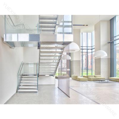 China Traditional Stairs Stainless Steel 304 + Wood Indoor Spinal Stairs Hotel , Traditional Villa CN YX-S0210; GUA screw Yuexing material for sale