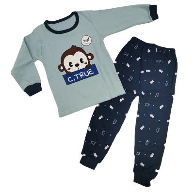 China Wholesale High Quality Breathable Cute Cartoon Printing Cute Sleepwear Pajamas Cotton Long Sleeve For Children Kids for sale