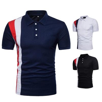 China Customized Sleeve Compressed Men's Logo Homme Business Casual Wear Patchwork Cotton Polyester Shorts Polo Shirt for sale