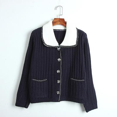 China High quality eco-friendly custom made OEM Anti-wrinkle women's fashion design woolen cos knitted cardigan sweater for sale