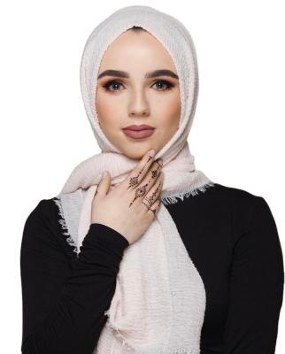 China Islamic sharqiaa scarf fold hijab shawls and wraps women cotton hijab scarf female muslim cotton soft headscarf for ladies for sale