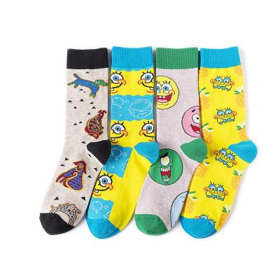 China 2020 Hot Anime Custom Cartoon Wholesale QUICK DRY Funny Knitting Socks For Women Men for sale