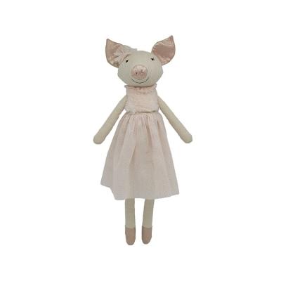 China Cheap direct animal soft pink canvas pig price factory supply animal toys ballet soft for sale