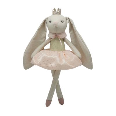 China Soft Cream Pink Canvas Easter Bunny Toy For Girls High Quality Colorful Animal Wholesale Soft for sale