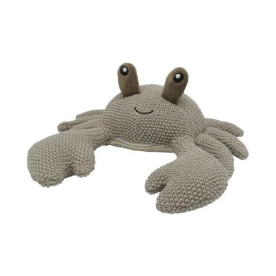 China Best Price Soft Crochet Crab Ocean Figures Kids Soft Huggable Knitted Animal Toy for sale