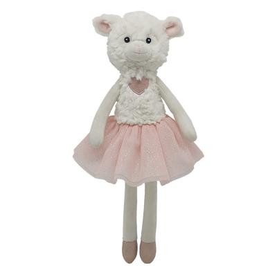 China Cheap Price Soft White Pink Plush Ballerina Soft Plush Llama Toy For Baby for sale