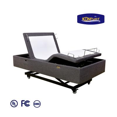 China Konfurt Adjustable Electric High-Low Bed Adjustable Bed Sight Massage Function Bed Size (Height) Customized for sale