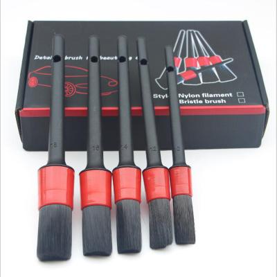 China 5 Pcs Soft Car Hair Bristle Brush Wheel Air Condition Tool Retail Detailing Cleaning Brushes Cleaning Brush for sale