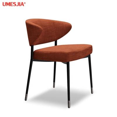 China Mills Iron Chai Furniture Restaurant Furniture PU Fabric Modern Home Mills Iron Chair Dining Chair Italian Dining Chair for sale