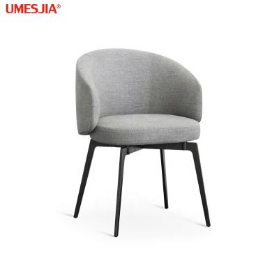 China Italy Designer Modern Fabric Metal Legs Bea Dining Chair Convertible Restaurant Furniture for sale