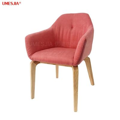 China modern home dining chair wooden dining chair solidwood legs dining room chair furniture restaurant furniture fabric for sale