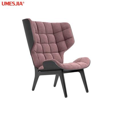 China Gigantic Upholstrey Fabric PU Leather Wing Chair Designer Wing Chair Armchair Lounge Living Room Leisure Modern Modern Chair for sale