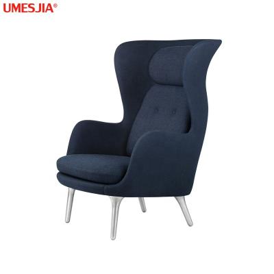 China Modular Modern Nodic Designer Armchair Lounge Chair High back Living Room furniture metal Wooden legs Leisure Chair set for sale