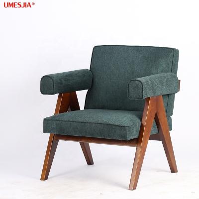 China Modern Nordic Furniture Ash Wooden Armchair Lounge Chair Designer View Leisure Chair Compass Cooling Lounge Chair for sale