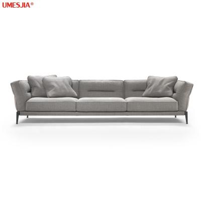 China Adda Sofa Modern Living Room Luxury Italian Premium Gray Fabric Foldable Sofa Corner Sectional Sofa Set for sale